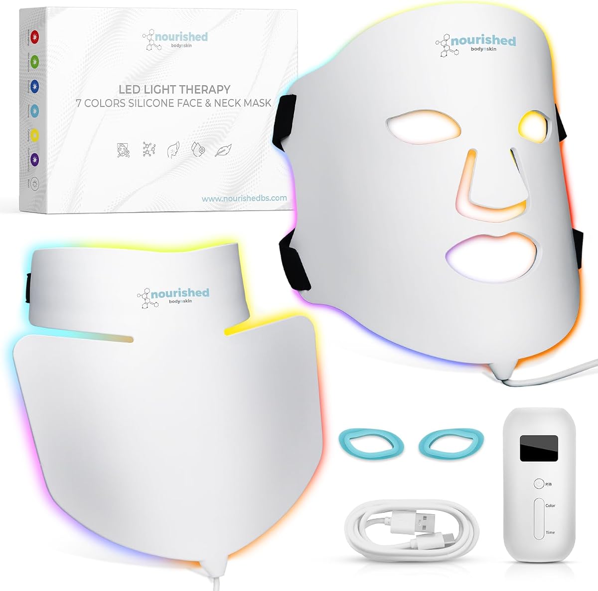 7-Color LED Photon Light Therapy Facial Rejuvenation Mask