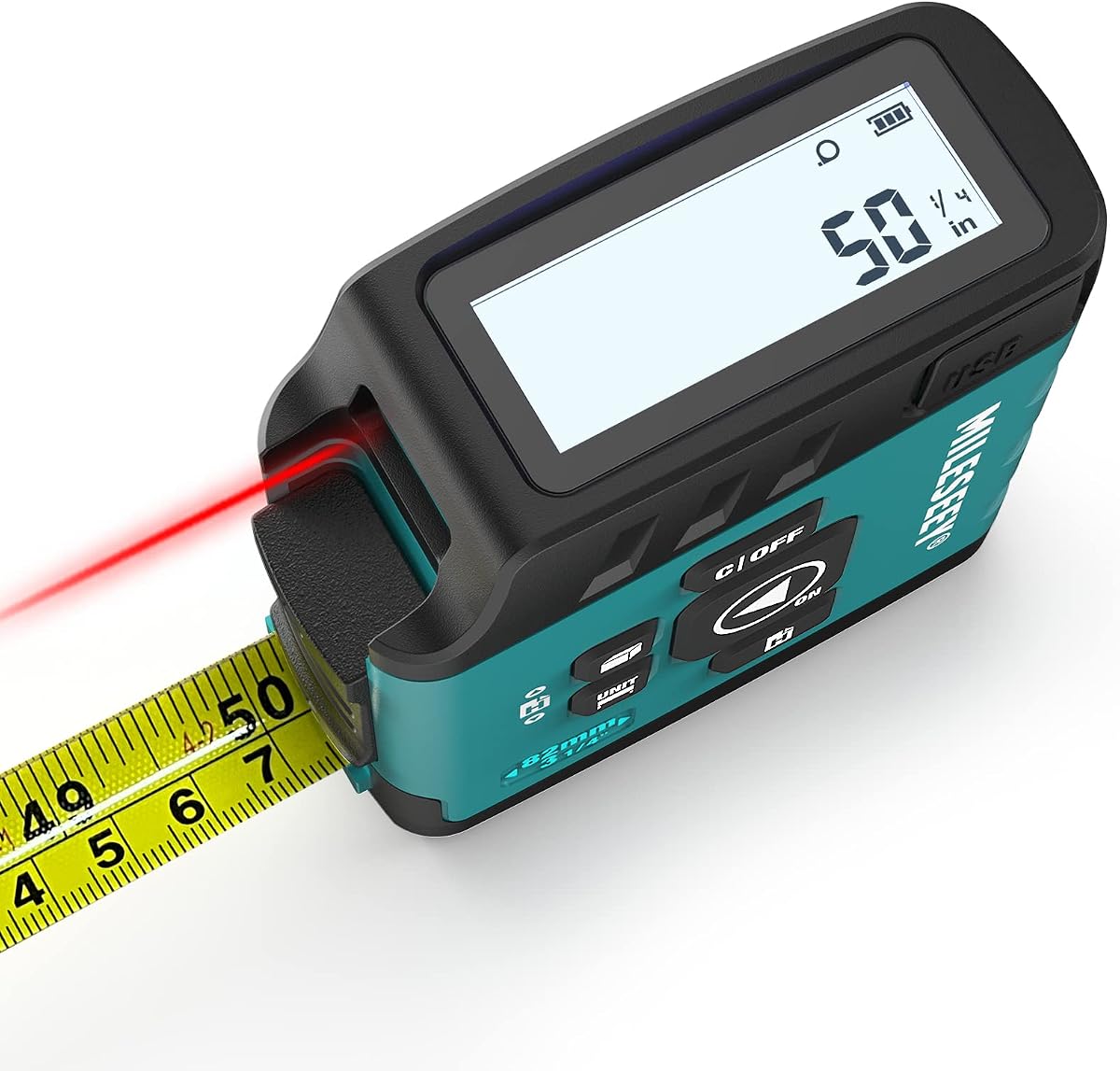 Digital Laser Distance Meter & 16ft Auto-Lock Tape Measure