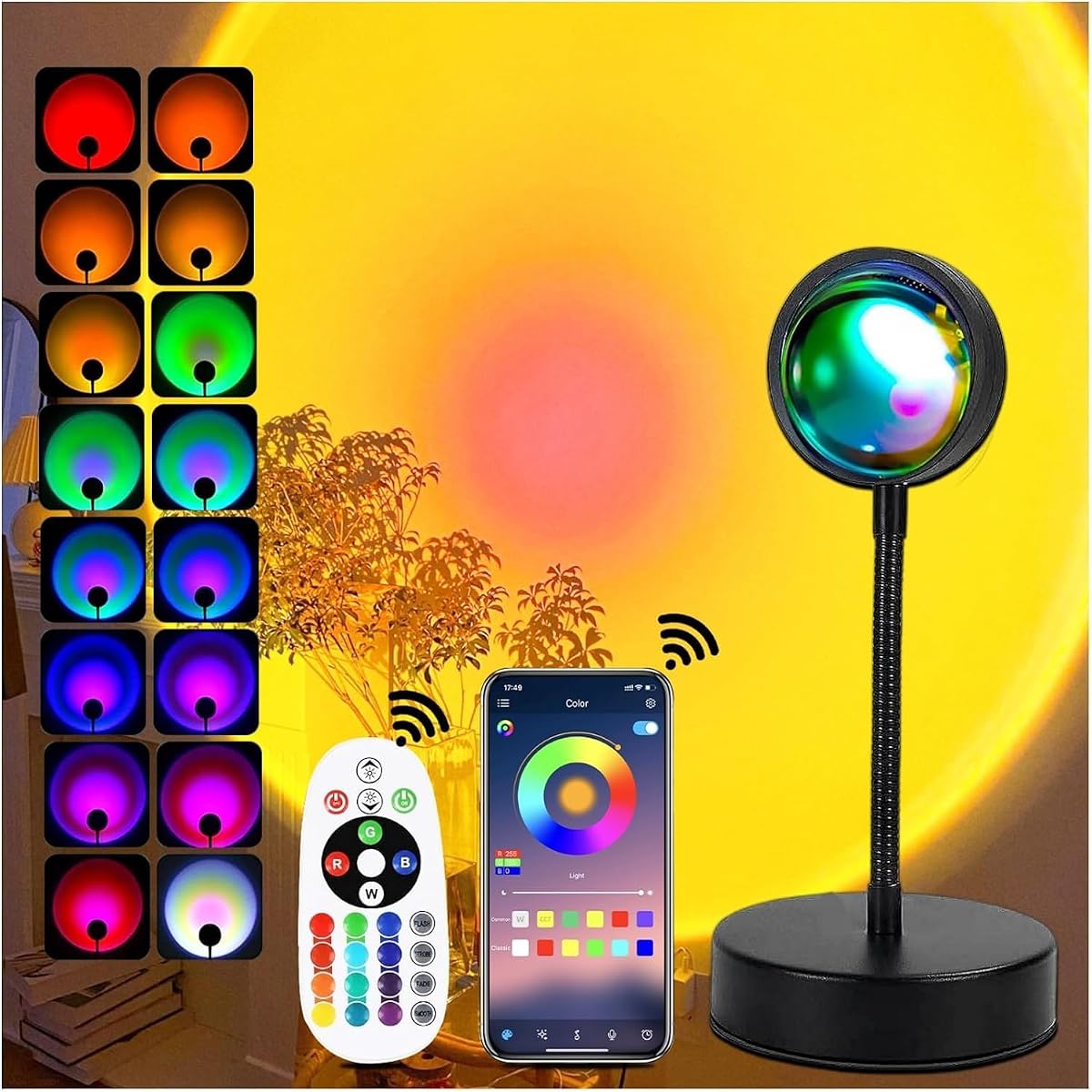 Sunset Projection Atmosphere Halo Floor Lamp (16 Colors)
